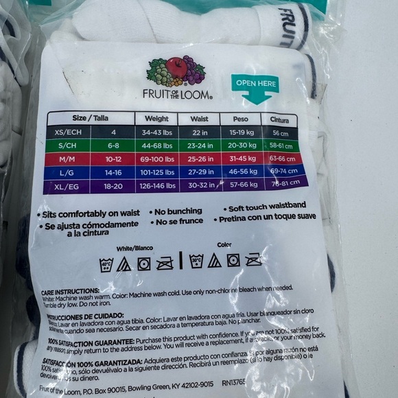 NWT Boys Fruit of the Loom White and Gray Underwear Accessories ( 16 pair ) - Picture 5 of 7